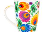 jacek mug with Lowicz pattern white