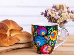 big mug with lowicz folk flowers