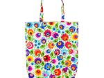 white cotton bag with flowers from traditional lowicz cut-outs