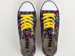 folk sneakers with lowicz roosters pattern