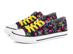 folk sneakers with lowicz roosters motif