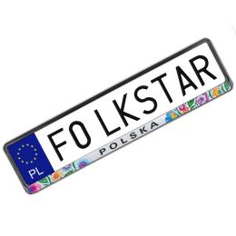Nakładka na tablicę rejestracyjną - POLSKA biała