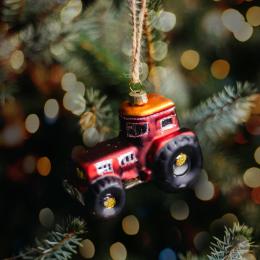 Bombka retro - Traktor czerwony