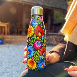 Butelka termiczna Bożenka 350 ml - łowicka czarna