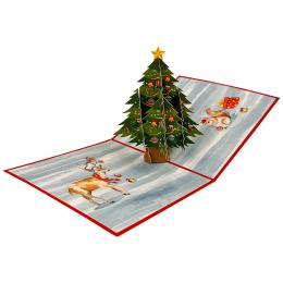 Kartka 3D Bożonarodzeniowa - Choinka