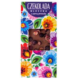 Czekolada mleczna łowicka - z czarną porzeczką