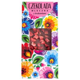 Czekolada mleczna łowicka - z truskawkami