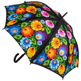 Parasol klasyczny - łowicki czarny