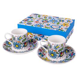 Filiżanki do espresso Basia 90 ml - 2 sztuki - kaszubskie