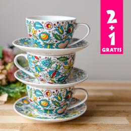 Filiżanka Małgosia 2+1 - kaszubska