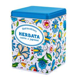 Herbata czarna z jagodami w puszce - kaszubska