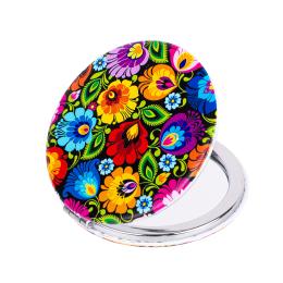 Pocket mirror - black Lowicz pattern