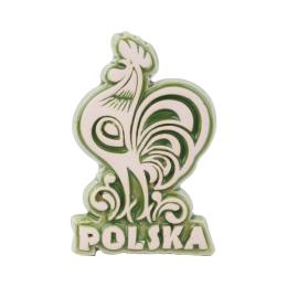 Magnes ceramiczny - Kogucik łowicki zielony