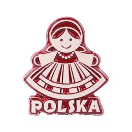 Magnes ceramiczny - Łowiczanka czerwona