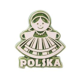 Magnes ceramiczny - Łowiczanka zielona