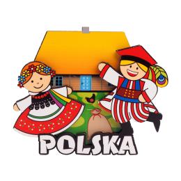 Magnes drewniany 2D - Para krakowska