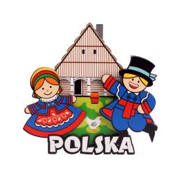 Magnes drewniany 2D - Para kujawska