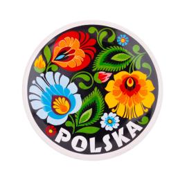 Magnes talerzyk - łowicki czarny