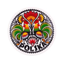 Magnes talerzyk - wycinanka koguty