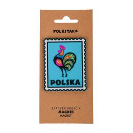 Magnes PVC znaczek - kogut łowicki