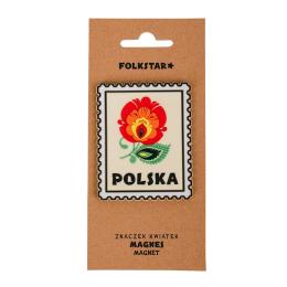 Magnes PVC znaczek - kwiatek łowicki