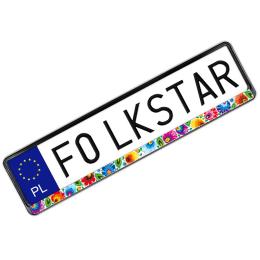 Nakładka na tablicę rejestracyjną - łowicka biała