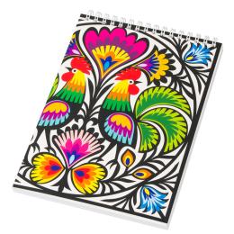 Notes na spirali A5 - wycinanka koguty