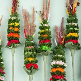 Palemka Wielkanocna duża - kwiatki z bibuły