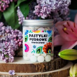 Pastylki pudrowe owocowe - łowickie białe