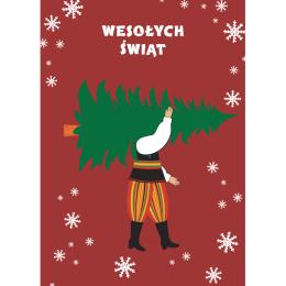 Pocztówka świąteczna Wesołych Świąt - Łowiczak