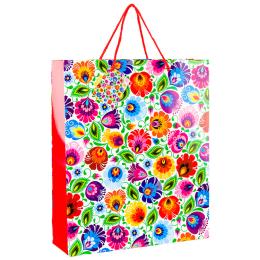 Torebka ozdobna – łowicka biała | XL