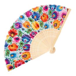 Fan - white Lowicz pattern