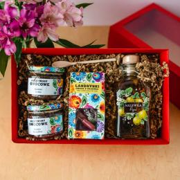 Zestaw prezentowy "ino od wielkiego świnta" - łowicki biały