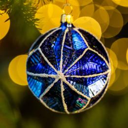 Bombka retro abażur - niebieski