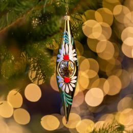 Bombka retro sopelek reflektor - złoty