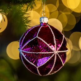 Bombka retro abażur - różowy