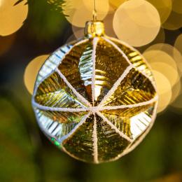 Bombka retro abażur - złoty