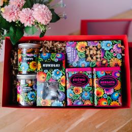 Zestaw prezentowy "Łakocie" - łowicki czarny