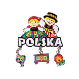 Magnes z zawieszkami - para łowicka