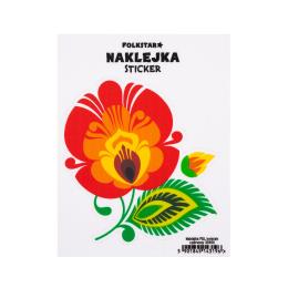 Naklejka - Kwiatek łowicki czerwony