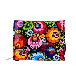 Small wallet - black Lowicz pattern