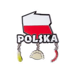 Magnes z zawieszkami - Polska, ogórek, pieróg, kiełbasa