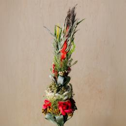 Palemka Wielkanocna duża - czerwone kwiaty