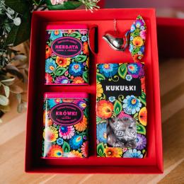 Zestaw prezentowy "Siadej i łodpocnij" - łowicki czarny