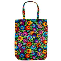 Cotton bag - black Lowicz pattern