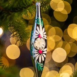 Bombka retro sopelek reflektor - srebrny