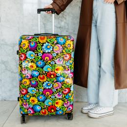 Walizka duża - łowicka czarna