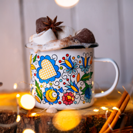 Kubek emaliowany Janek 500ml - kaszubski