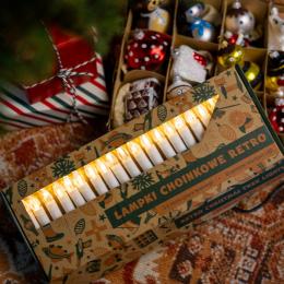 Lampki choinkowe retro - transparentne