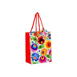 Torebka ozdobna – łowicka biała | S